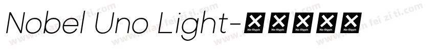 Nobel Uno Light字体转换